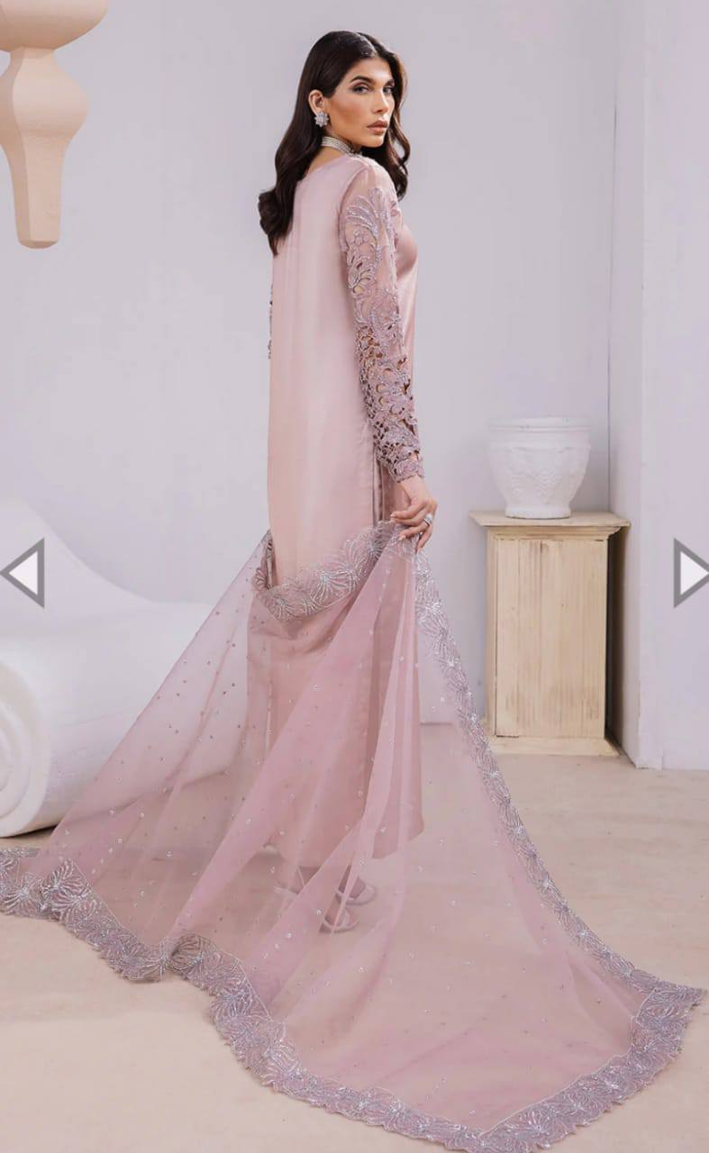 Googluck Silk Pink Embroidery Pary Wear Collection 3Pece Unstitched