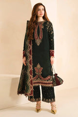Jazmin Velvet 9000 Micro Formal Collection Bottle Green 3piece Unstitched