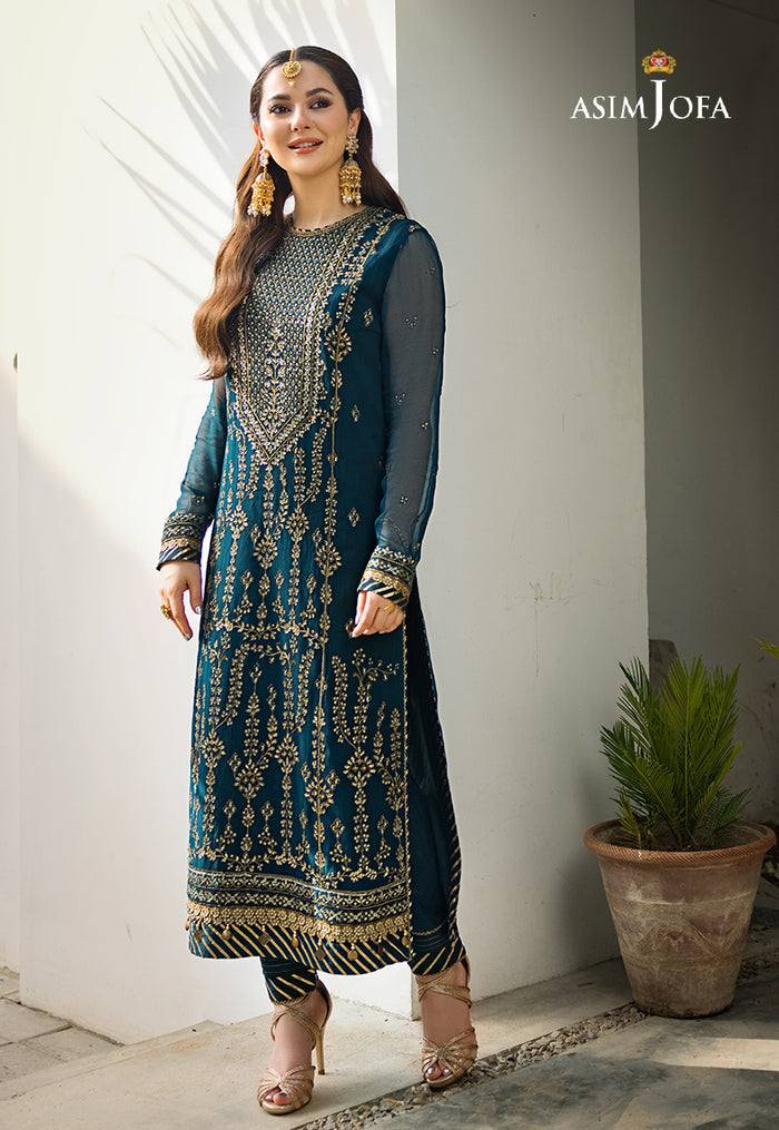 A.J Zinc Chiffon Embroidery New Arrival 3piece Unstitched