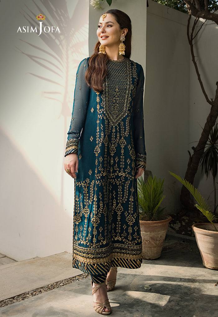 A.J Zinc Chiffon Embroidery New Arrival 3piece Unstitched