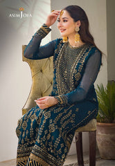 A.J Zinc Chiffon Embroidery New Arrival 3piece Unstitched