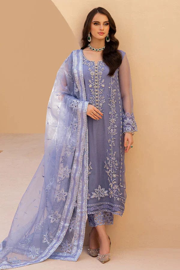 Gulaal Sky Formal Collection Organza Dress Hand Work