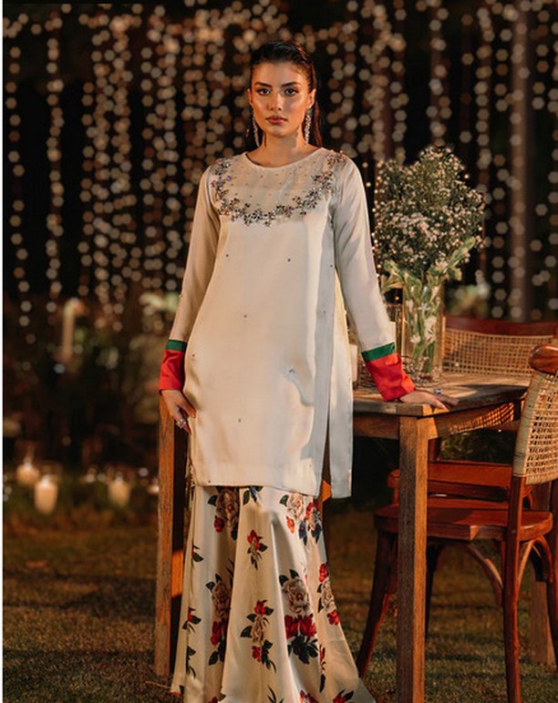 Lulusar Silver Gray Silk Hand Work Party Wear Collection Unstitched