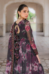 Iznik Black Printed Digital Silk Formals Collection 3piece Unstitched