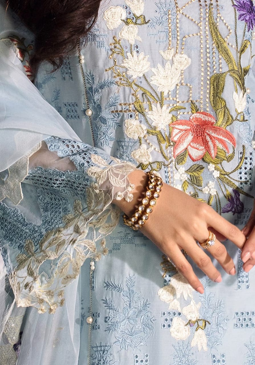 Elaf Luxury Chikenkari Summer Collection Dress