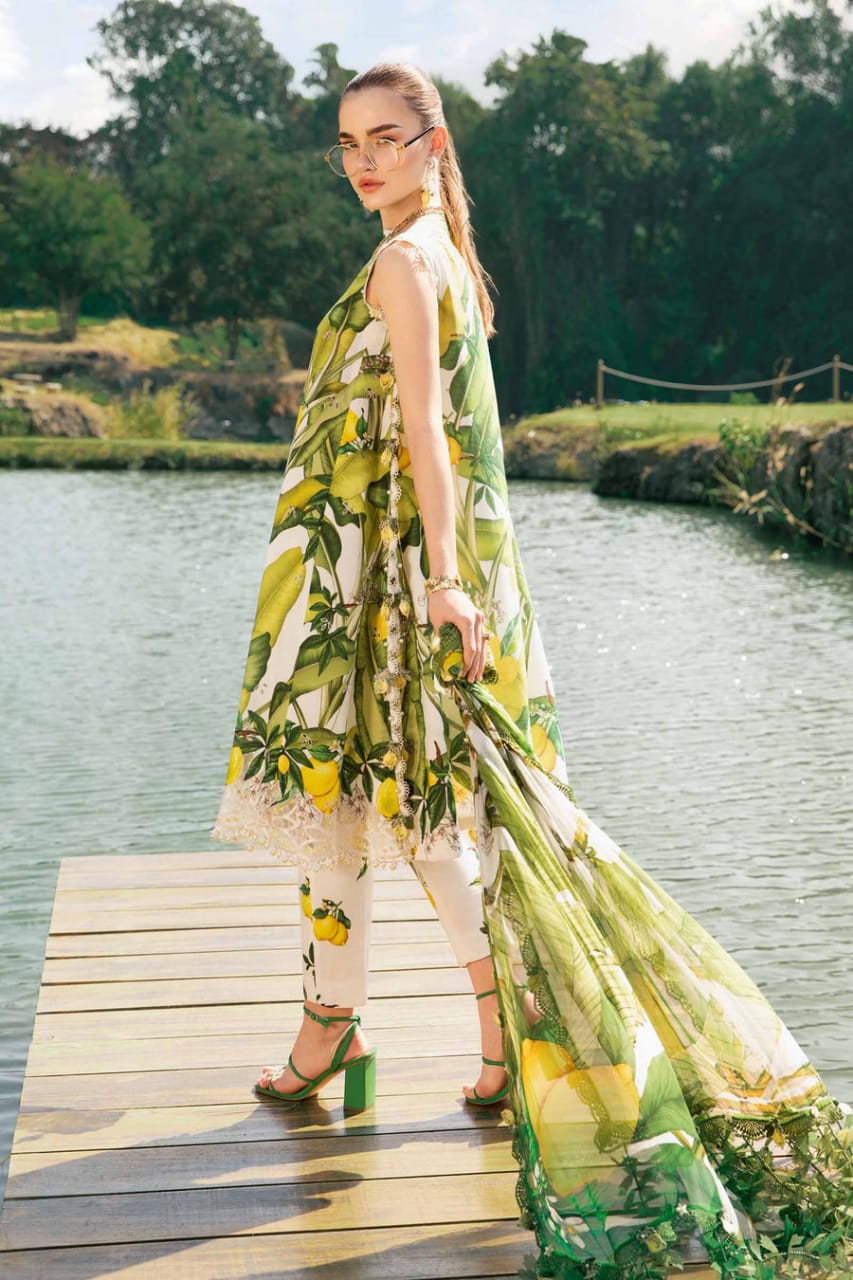 Maria B Green New Arrival Printed Lawn Embroidey 3pc Unstitched