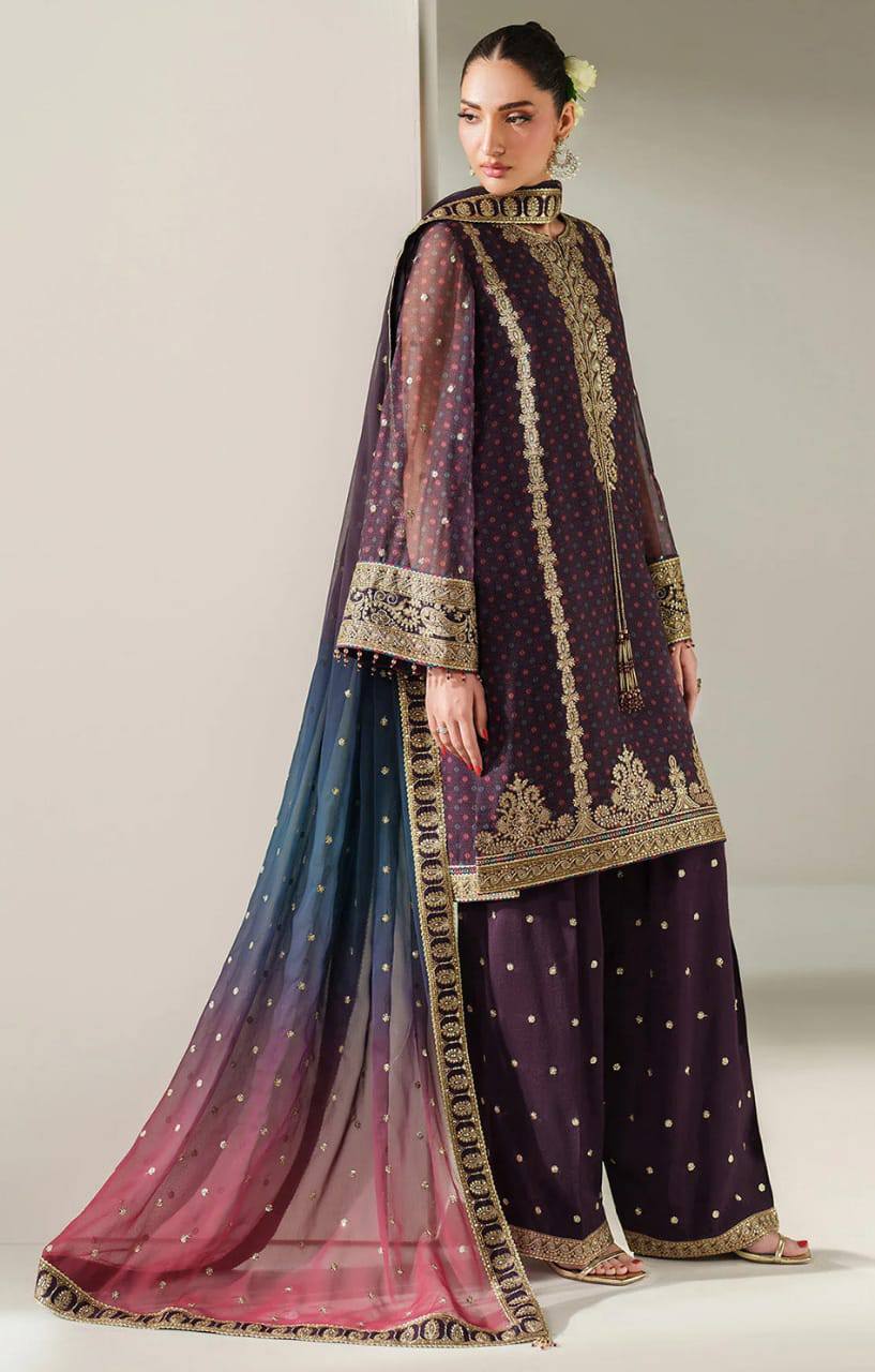 Jazmin New Arrival Chiffon Embrroidery 3piece Unstitched