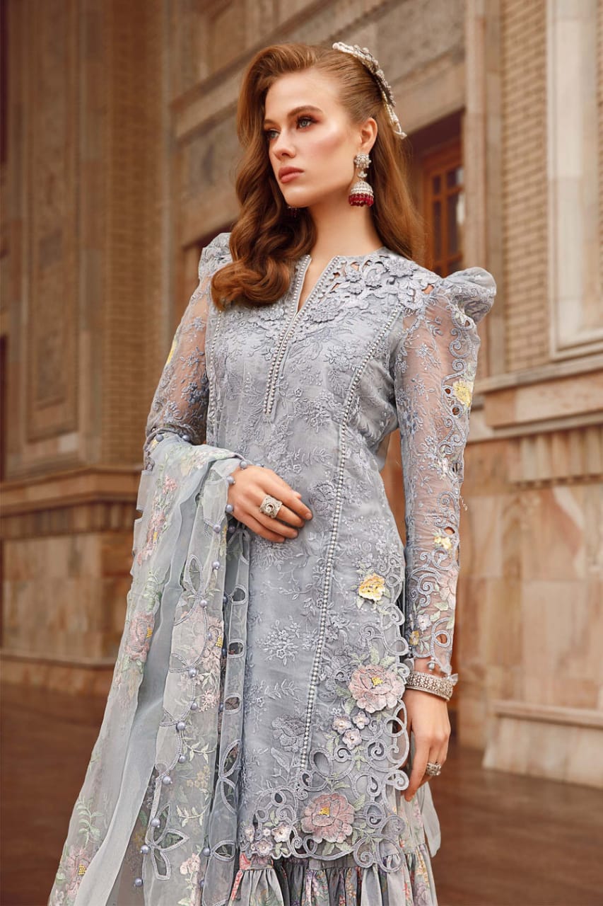 maria b grey dress Maria B | Pre Fall Dresses