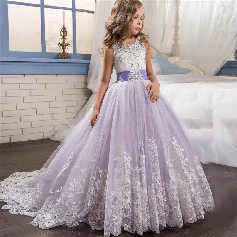 Kids Collection D011 Party Wear Dress Net Fabric Unstitched