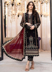 Noorma Kaamal Black Chiffon Dress