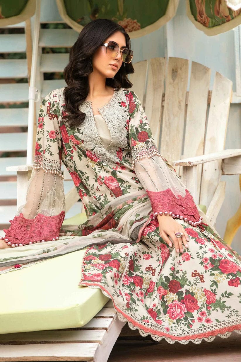 Maria B Beige Summer Collection New Arrival Lawn Embroidery