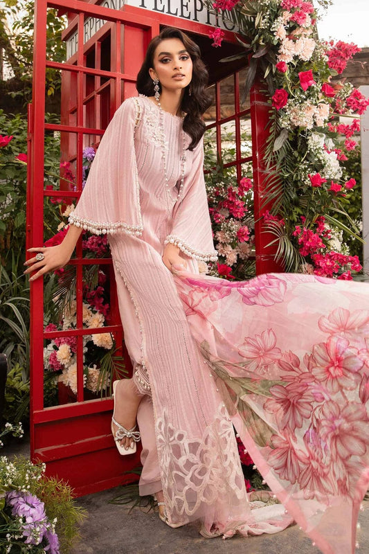 Maria B Pink Pure Lawn Embroidery New Arrival 3PC
