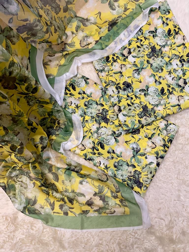 Floral Prints Swiss Lawn Digital 3pc