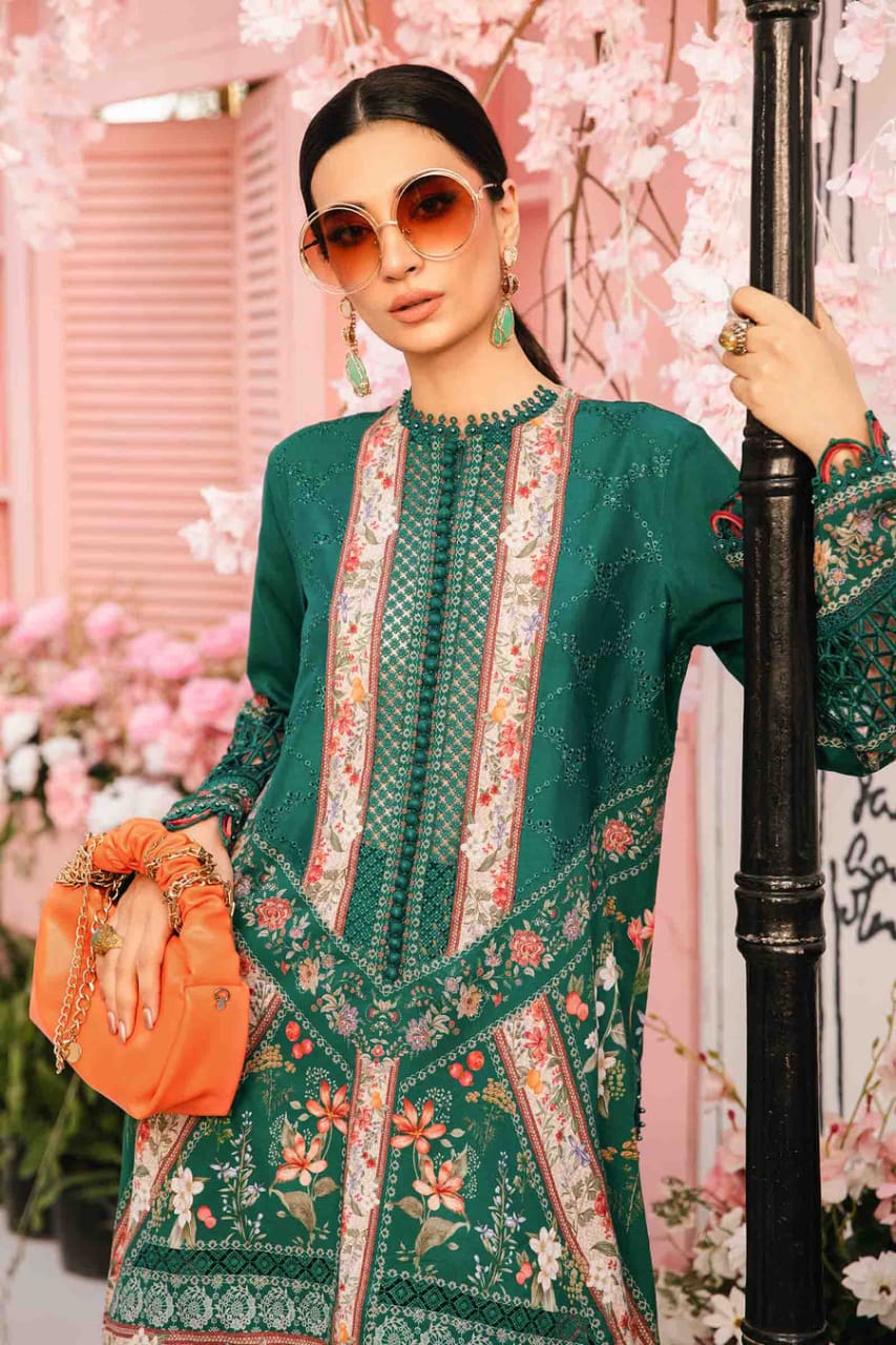M.B Green Mprints 2025 Luxury Lawn Embroidered Collection Unstitched
