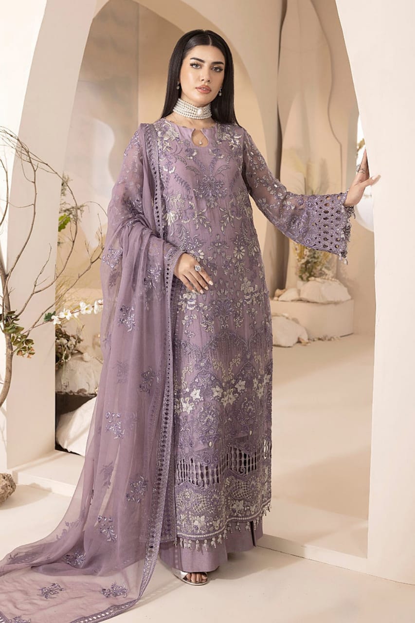 Lavish Pareesa Luxury Chiffo Embroidery 3piece Unstitched
