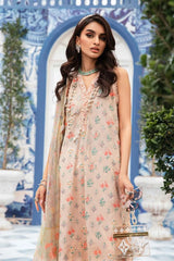 Maria B Peach New Arrival Pure Lawn Embroidery Collection