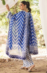 Zainab Chottani Blue Print & Embroidery Summer Collection