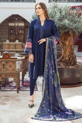 Maria B Blue D Pure Lawn Embroidery 3PC