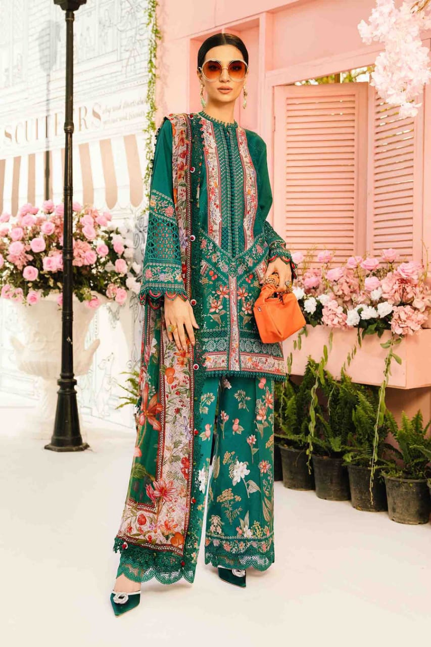 M.B Green Mprints 2025 Luxury Lawn Embroidered Collection Unstitched