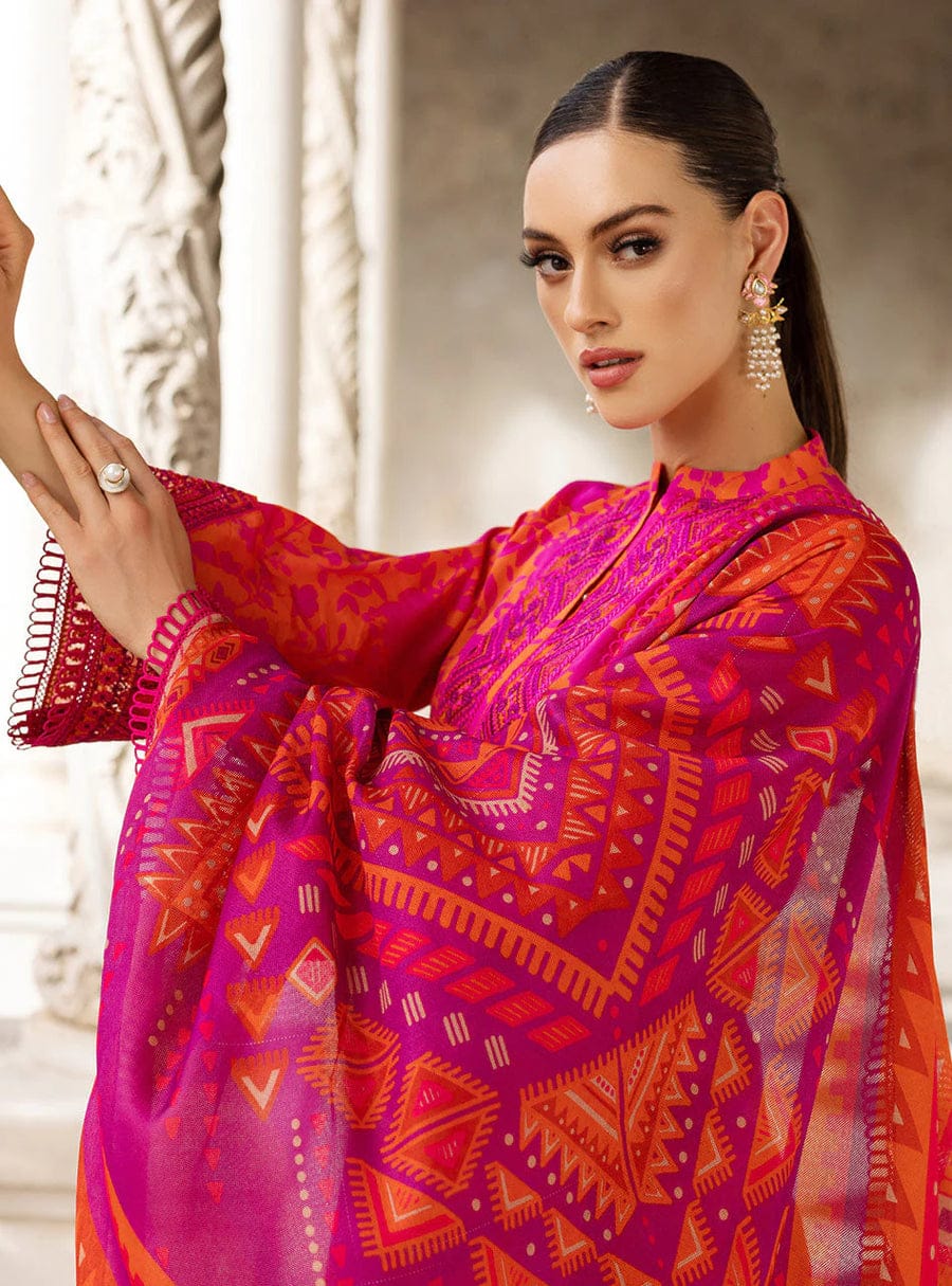 Zainab Chottani Orange Pure Lawn Embroidery 3PC