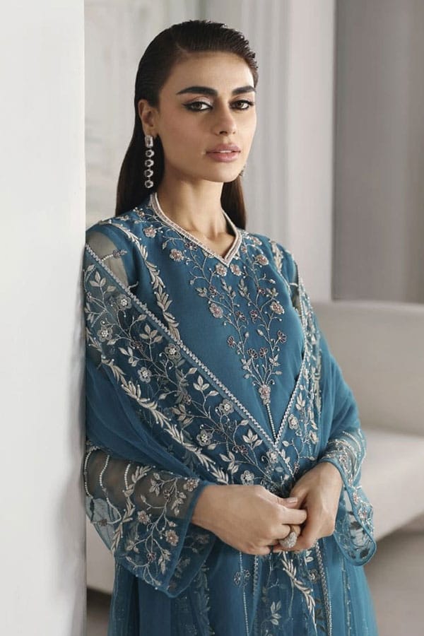 Designer Wear Zink Organza Dress Formal Collection 3pc