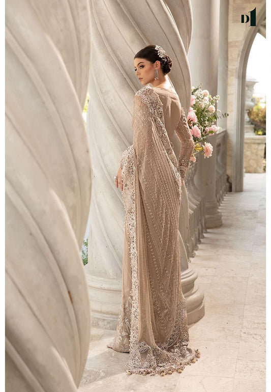 Maria B Wedding Collection Saree Beige New Arrival