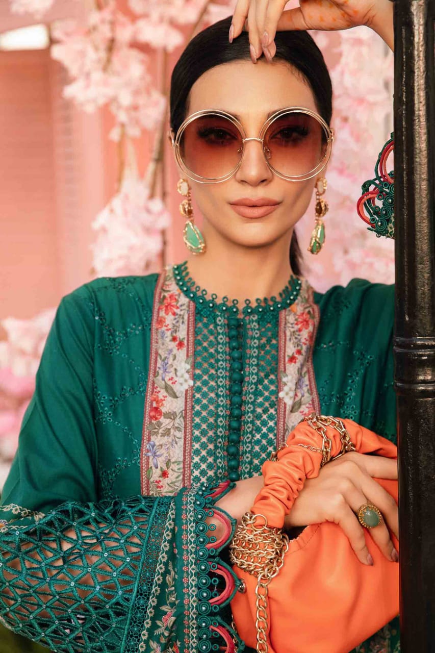 M.B Green Mprints 2025 Luxury Lawn Embroidered Collection Unstitched