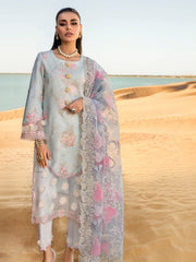 Rang Rasiya Sky Blue Luxury Lawn Embroidery Collection