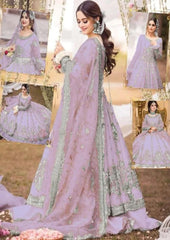Goodluck Bridal Maxi Tea Pink Net Embroidery Collection Unstitched