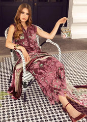 Maria B Maroon Pure Lawn Embroidery 3PC