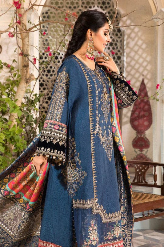 Maria B Blue Pure Lawn Embroidery New Arrival 3PC