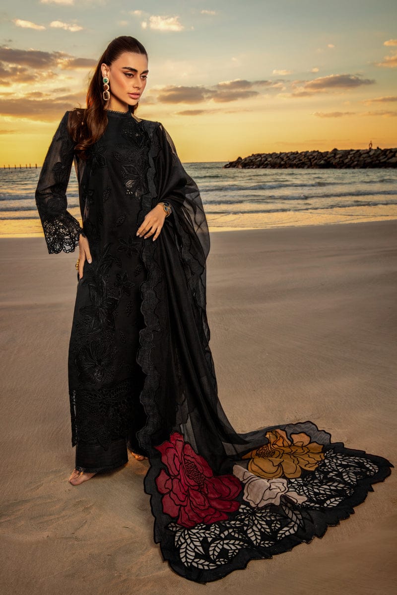 Rang Rasiya Black Lawn Chikankari Embroidery 3pc Unstitched
