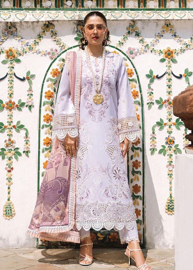 Mushq Light Purple Pure Lawn Chikankari Embroidery Collection