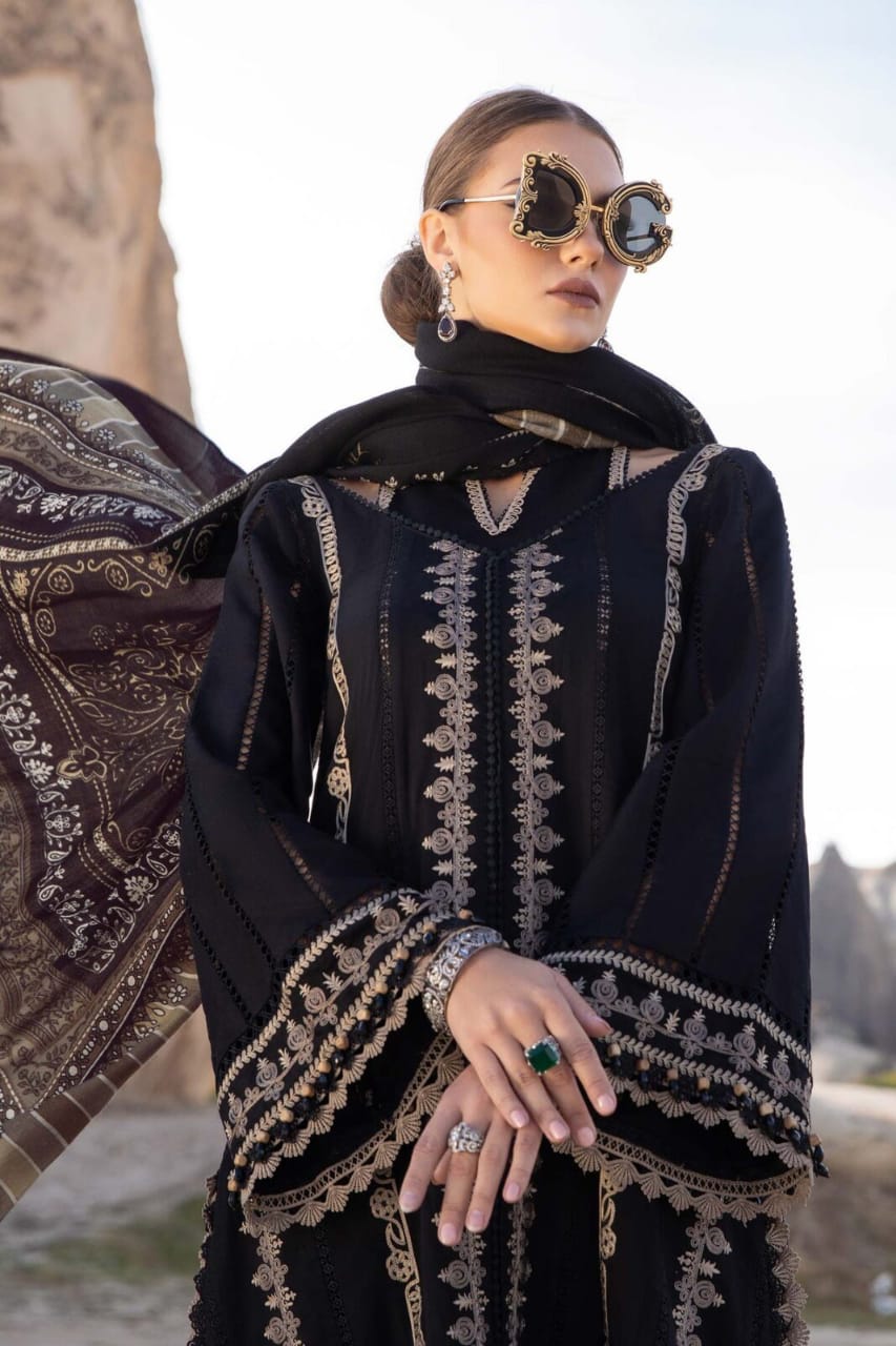 Maria B Black Luxury Lawn Embroidery Collection
