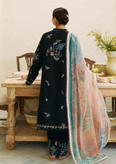 Zara Shajahan Black Lawn Embroidery Dress 3pc Unstitched