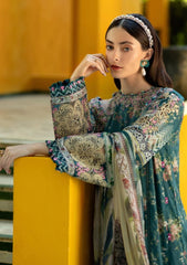 Elaf Green Luxury Lawn Embroidered Collection 3pc Unstitched