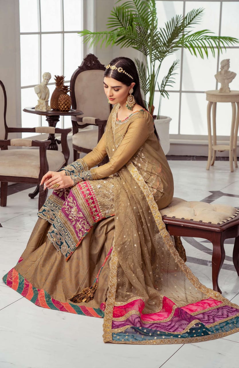 Maryum N Maria Brown Formal Collection Organza Dress