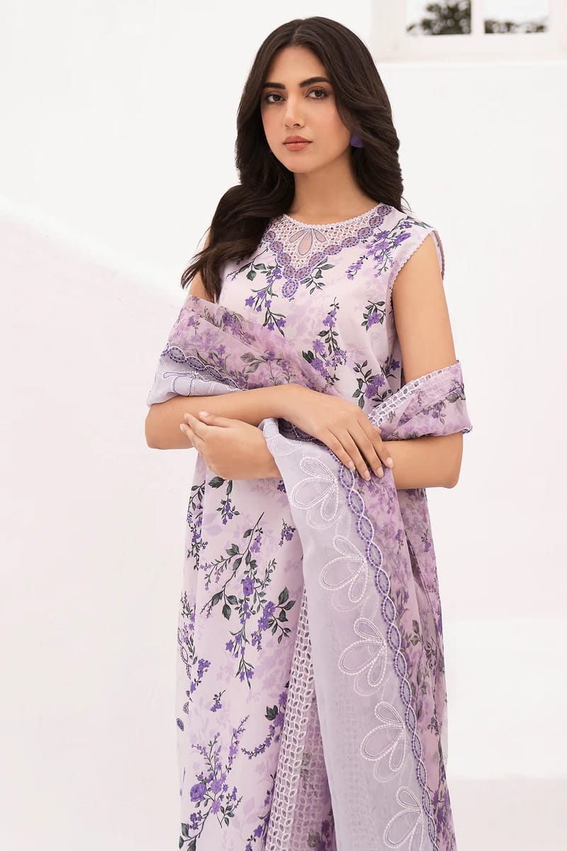 Baroque Purple Pure Lawn New Arrival 3pc Dress Summer Collection