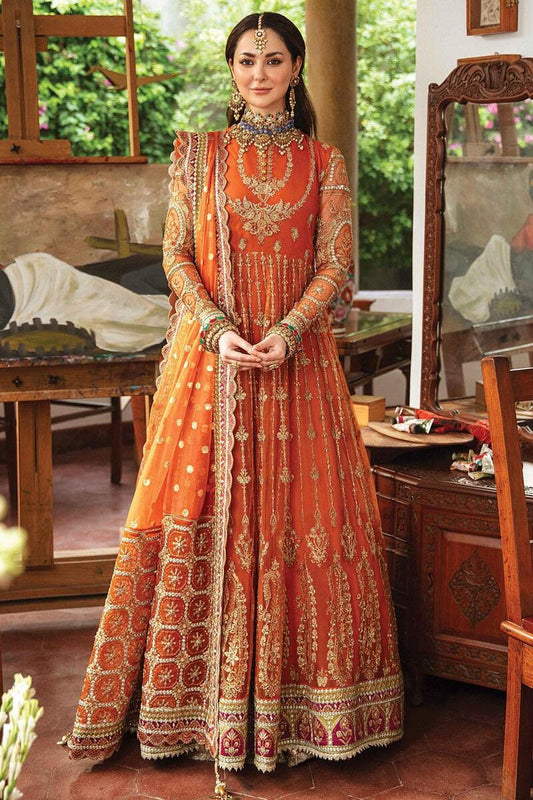 Afrozeh orange Wedding Collection Maxi