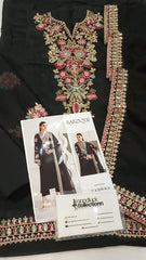 Baroque Black Chiffon Emb Party Wear Collection 3pc Unstitched