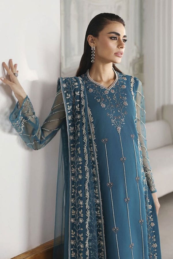 Designer Wear Zink Organza Dress Formal Collection 3pc