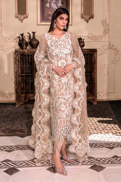 Maria B Luxury Handwork Heavy Embroidered Organza Wedding Dress