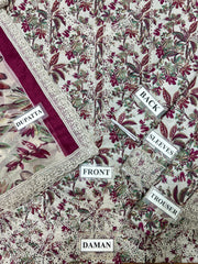 Izel lawn 3 piece chickenkari shirt unstiched