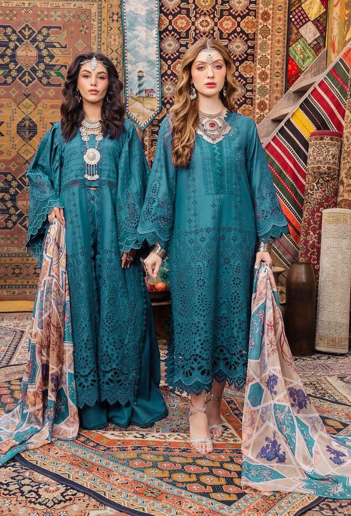 Designer Wear C Green Chikankari Embroidery Dress