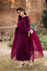 Azure Magenta Chiffon Fabric Formal Collection 3pc Unstitched