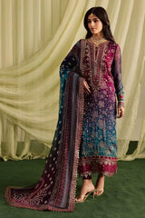 Nureh Lawn embrordery chiffon dupata