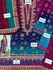 Nureh Lawn embrordery chiffon dupata