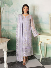 Gulaal Lilac Fully Embroidery Hand Work Organza Dress Wedding Collection