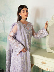 Gulaal Lilac Fully Embroidery Hand Work Organza Dress Wedding Collection