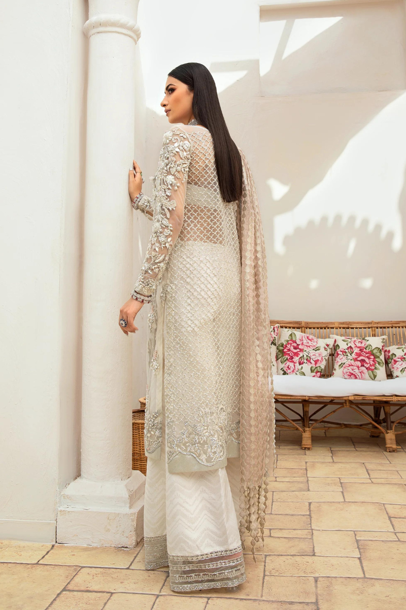 Maryam Hussain Wedding Collection Soft Net Hand Work